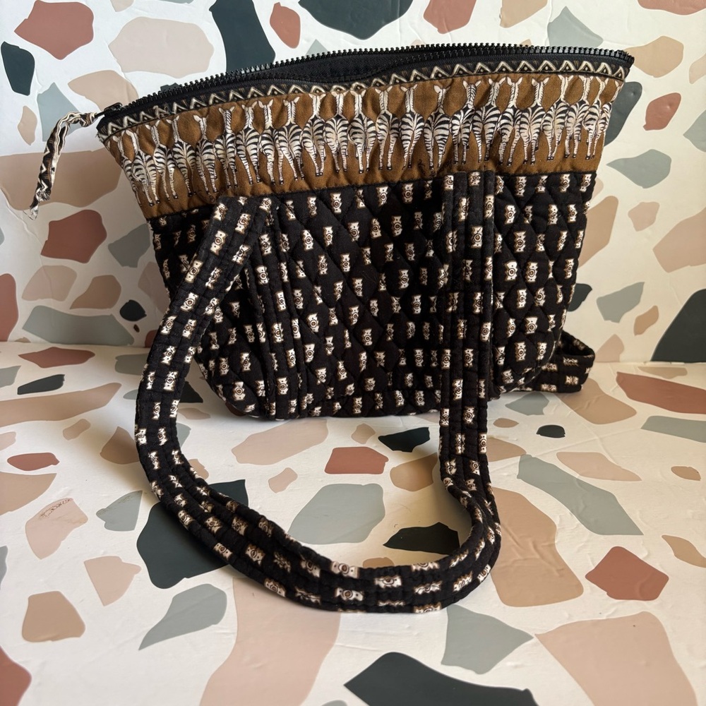 Vera Bradley Zebras Mini Paddy Handbag - Very Rare - Used